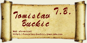 Tomislav Buckić vizit kartica
